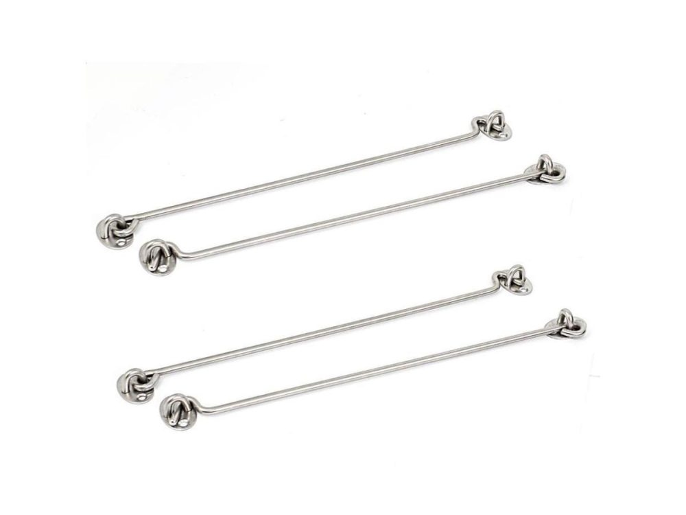 Hooks & Picture Hangers |  4Pcs 14″ Long Door Window Hardware Cabin Hooks Catch Eye Latch Lock Decor Hooks & Picture Hangers