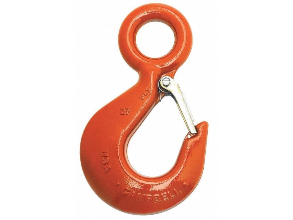 Hooks & Picture Hangers |  Campbell Chain & Fittings 3924215Pl Eye Hoist Hook W/ Latch, Pl, #22, 1 Ton, Decor Campbell